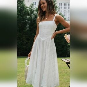 Commense Strapless White Dress